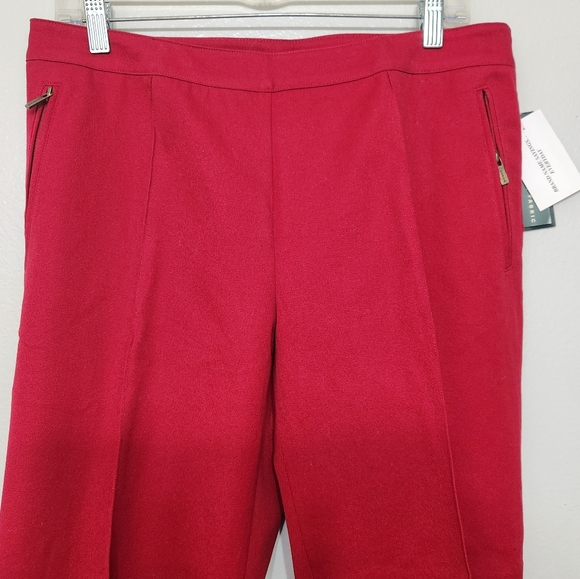 Lauren Ralph Lauren Stretch St Martin True Red Dress Pants - Picture 6 of 9
